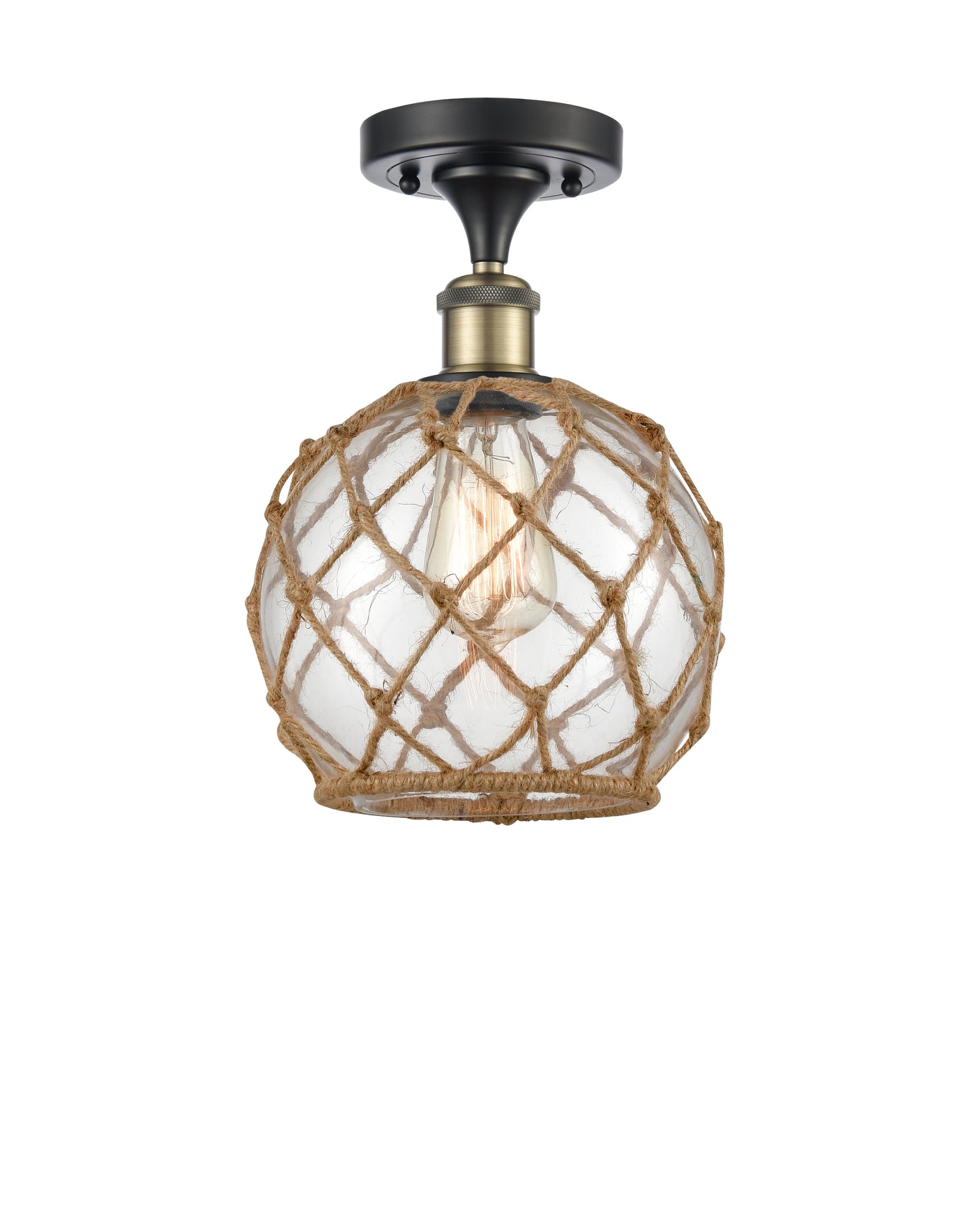 Edison Semi-Flush Mount Brushed Nickel