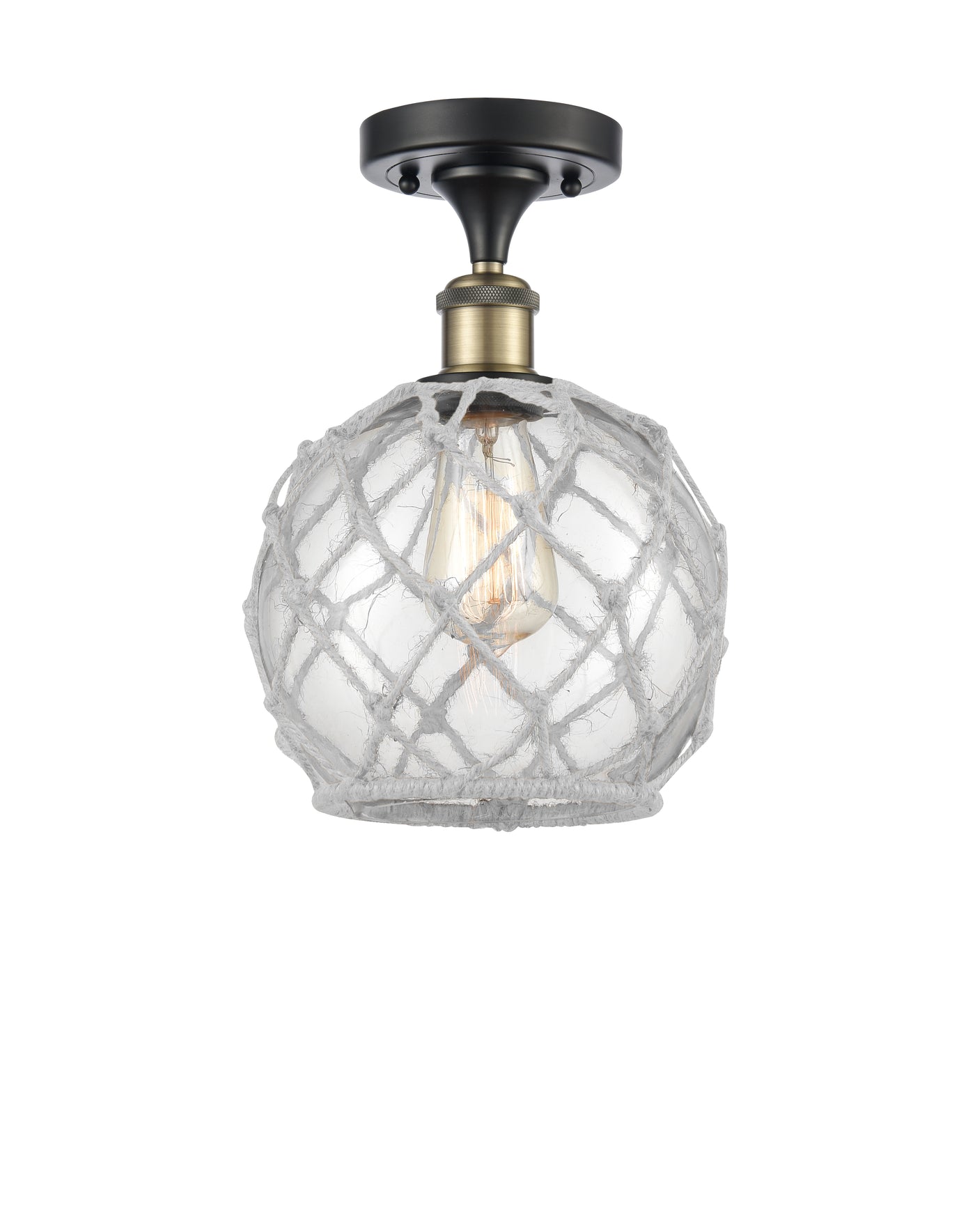 Edison Semi-Flush Mount Brushed Nickel