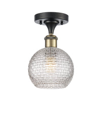 Edison Semi-Flush Mount Brushed Satin Nickel