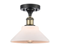 Edison Semi-Flush Mount Brushed Satin Nickel