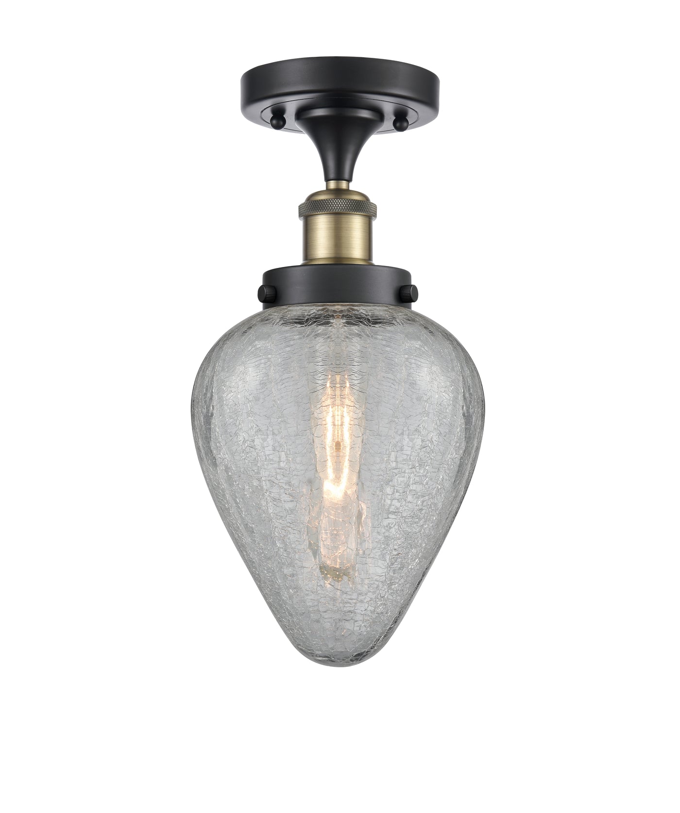 Edison Semi-Flush Mount Brushed Satin Nickel