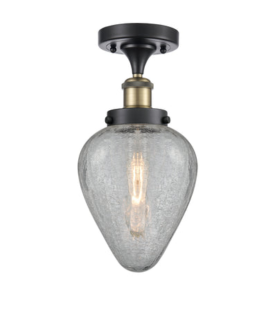 Edison Semi-Flush Mount Brushed Satin Nickel