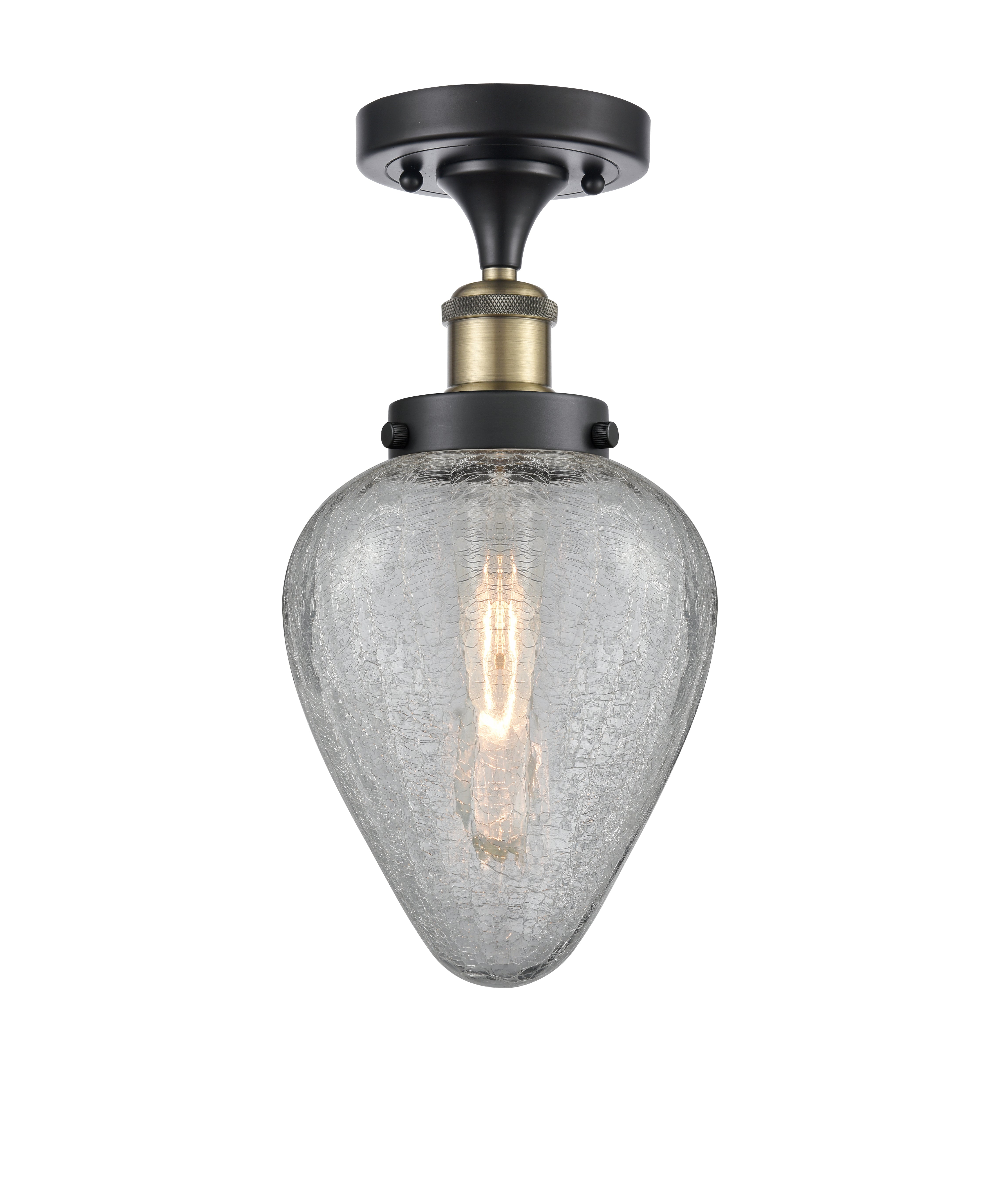 Edison Semi-Flush Mount Brushed Satin Nickel
