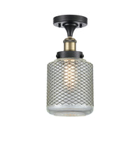 Edison Semi-Flush Mount Brushed Satin Nickel