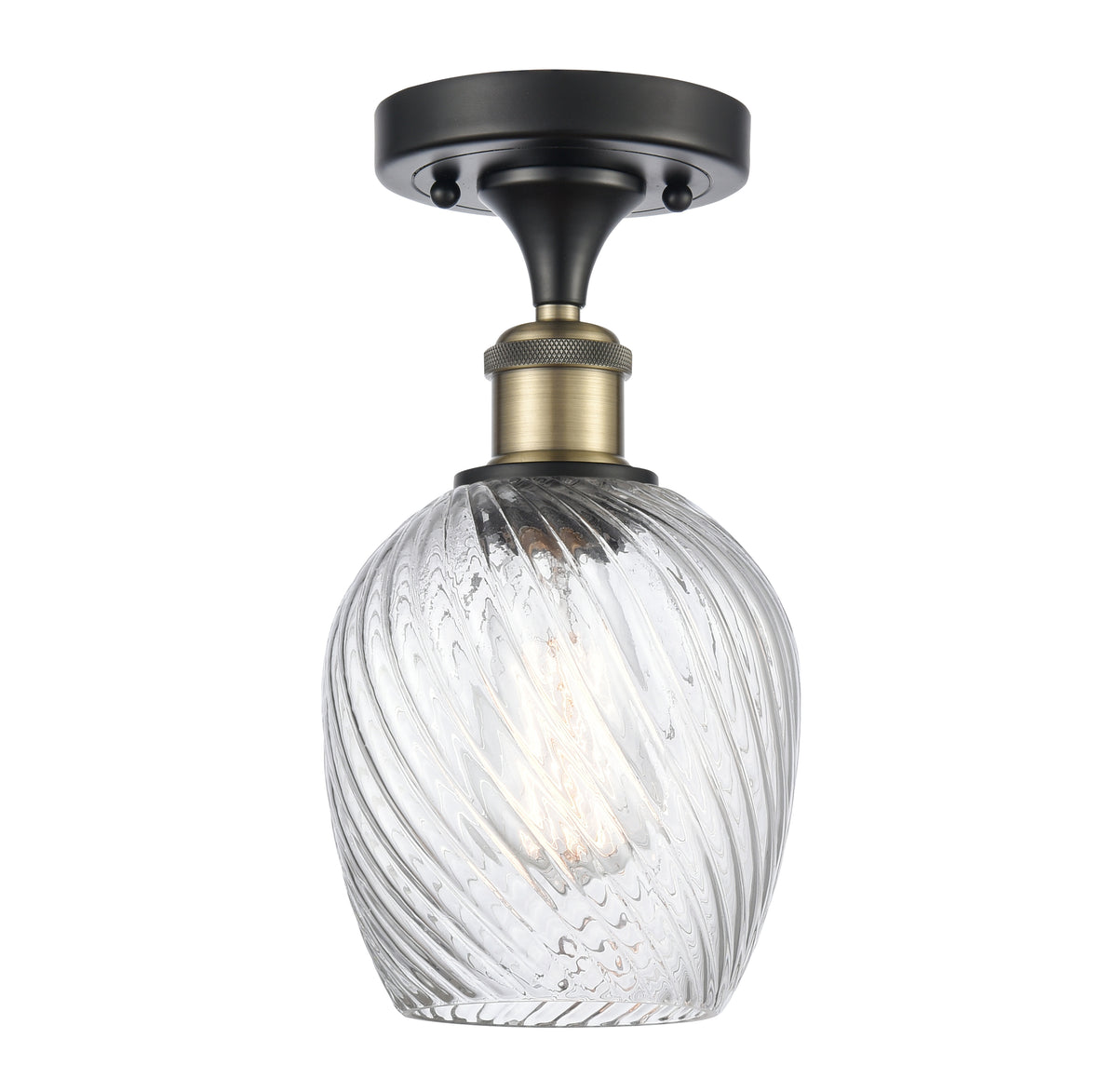 Salina 6-Inch 1-Light Semi-Flush Mount 11.375-Inch High