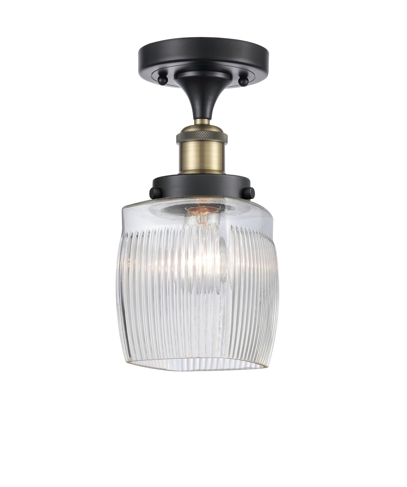 Edison Semi-Flush Mount Brushed Satin Nickel