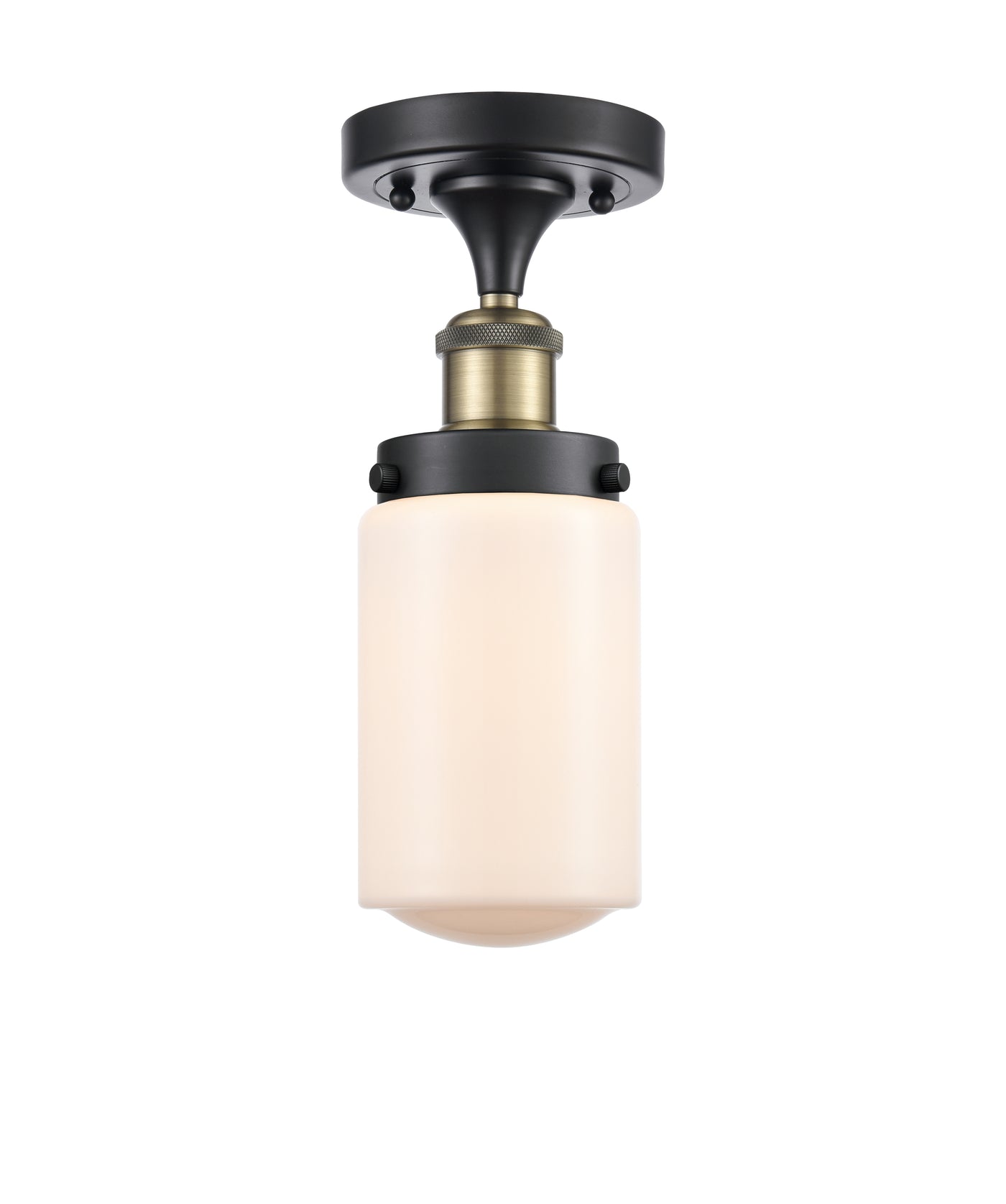 Edison Semi-Flush Mount Brushed Satin Nickel