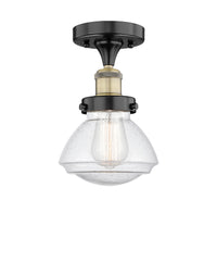 Edison Semi-Flush Mount Brushed Satin Nickel