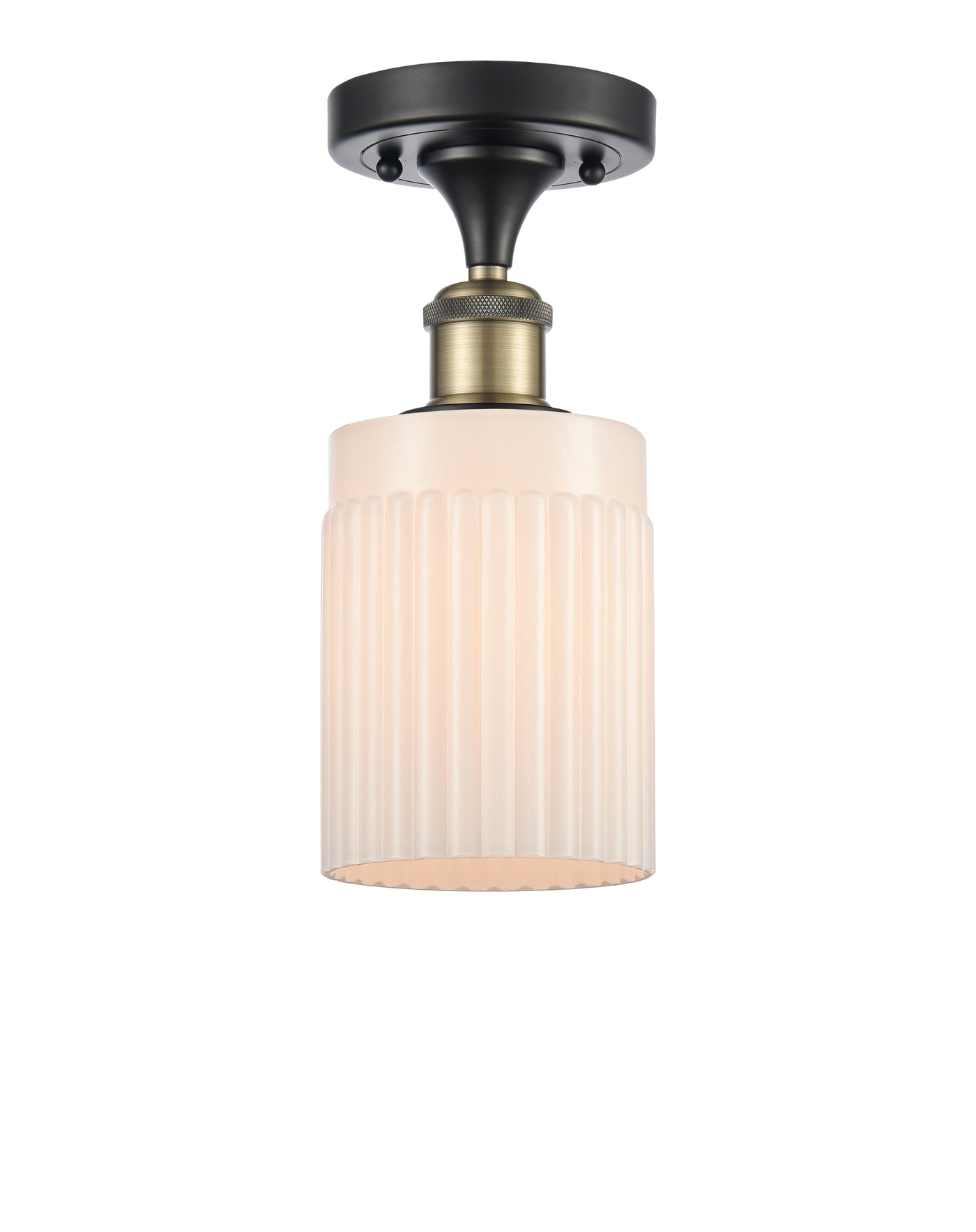 Edison Semi-Flush Mount Brushed Satin Nickel