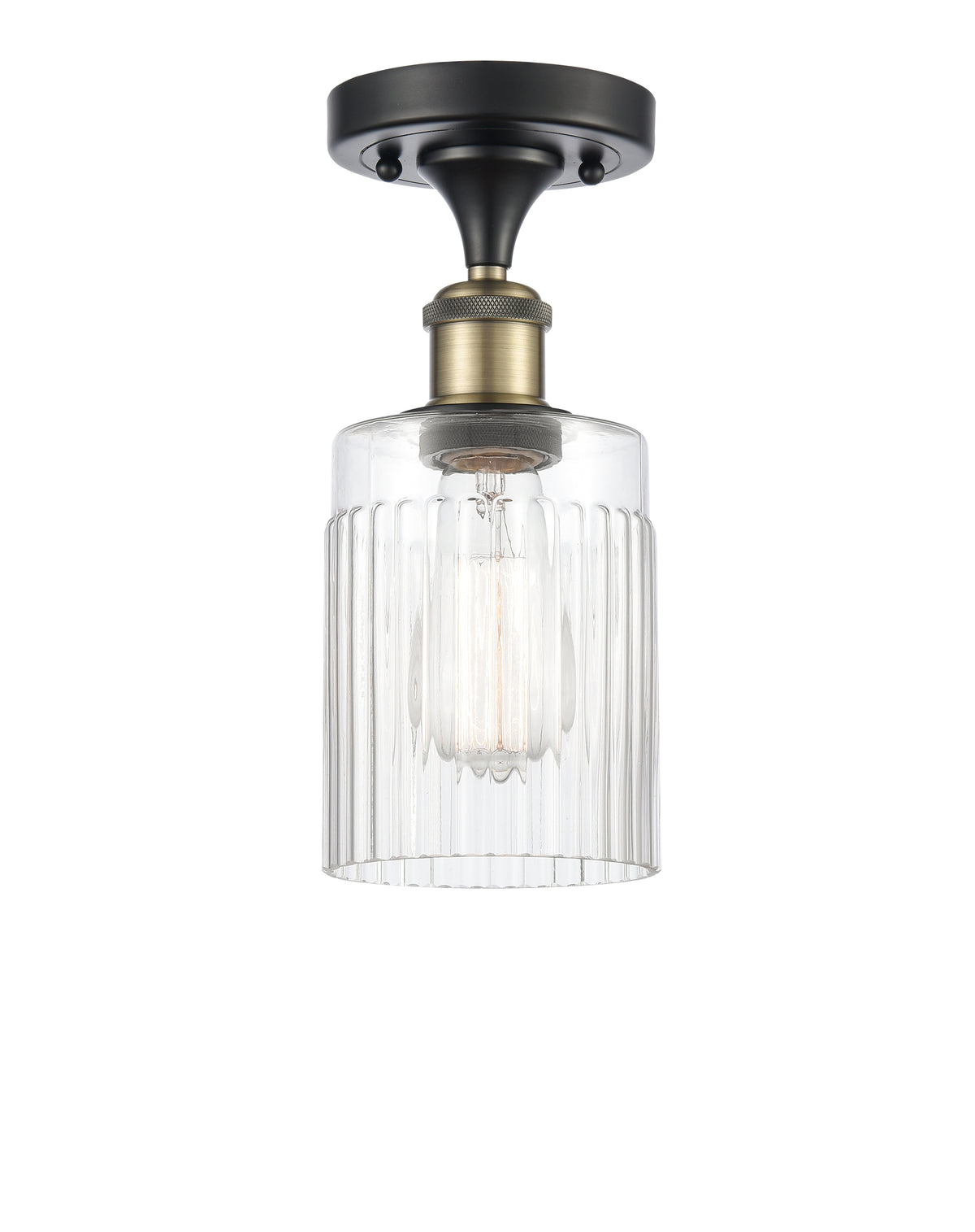 Edison Semi-Flush Mount Brushed Satin Nickel