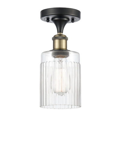 Edison Semi-Flush Mount Brushed Satin Nickel