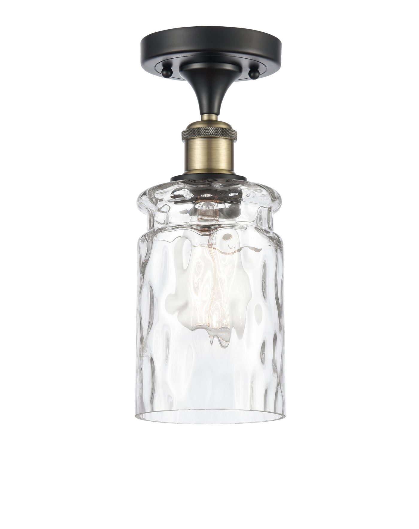 Edison Semi-Flush Mount Brushed Satin Nickel