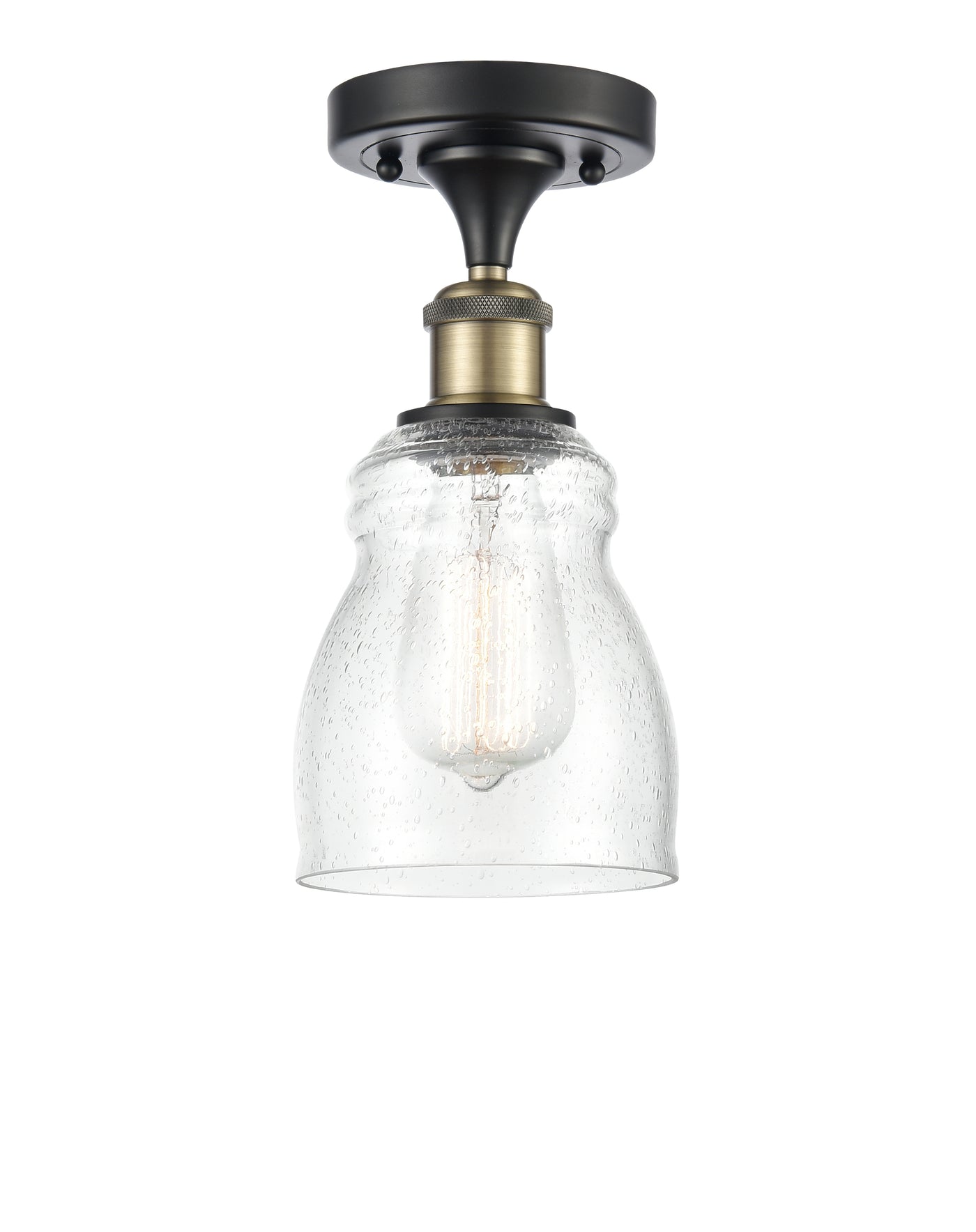 Edison Semi-Flush Mount Brushed Satin Nickel