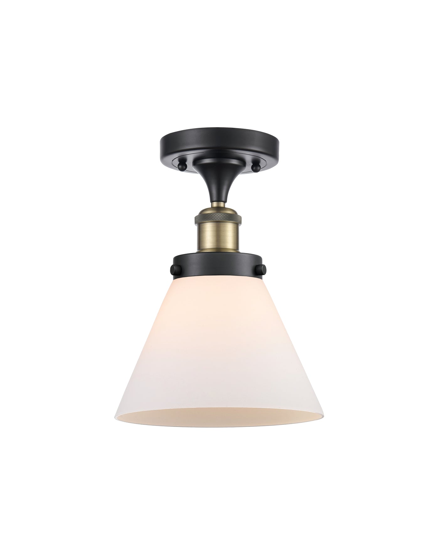 Edison Semi-Flush Mount 5.25 Brushed Nickel