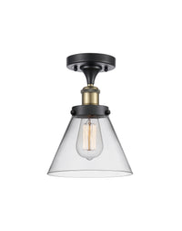 Edison Semi-Flush Mount 5.25 Brushed Nickel