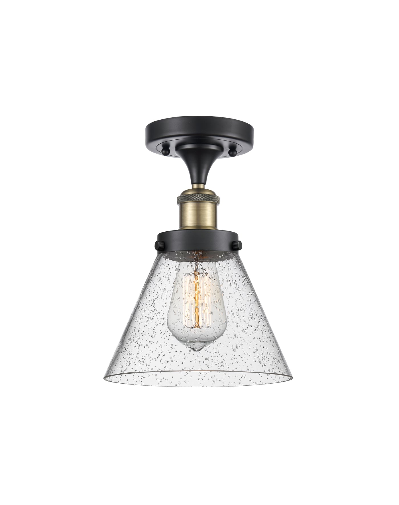 Edison Semi-Flush Mount 5.25 Brushed Nickel