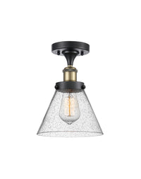 Edison Semi-Flush Mount 5.25 Brushed Nickel