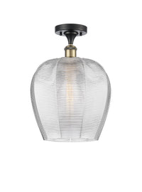 Edison Semi-Flush Mount 6.75 Brushed Satin Nickel
