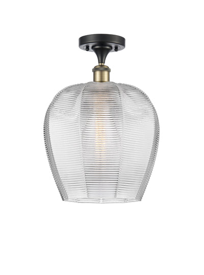Edison Semi-Flush Mount 6.75 Brushed Satin Nickel