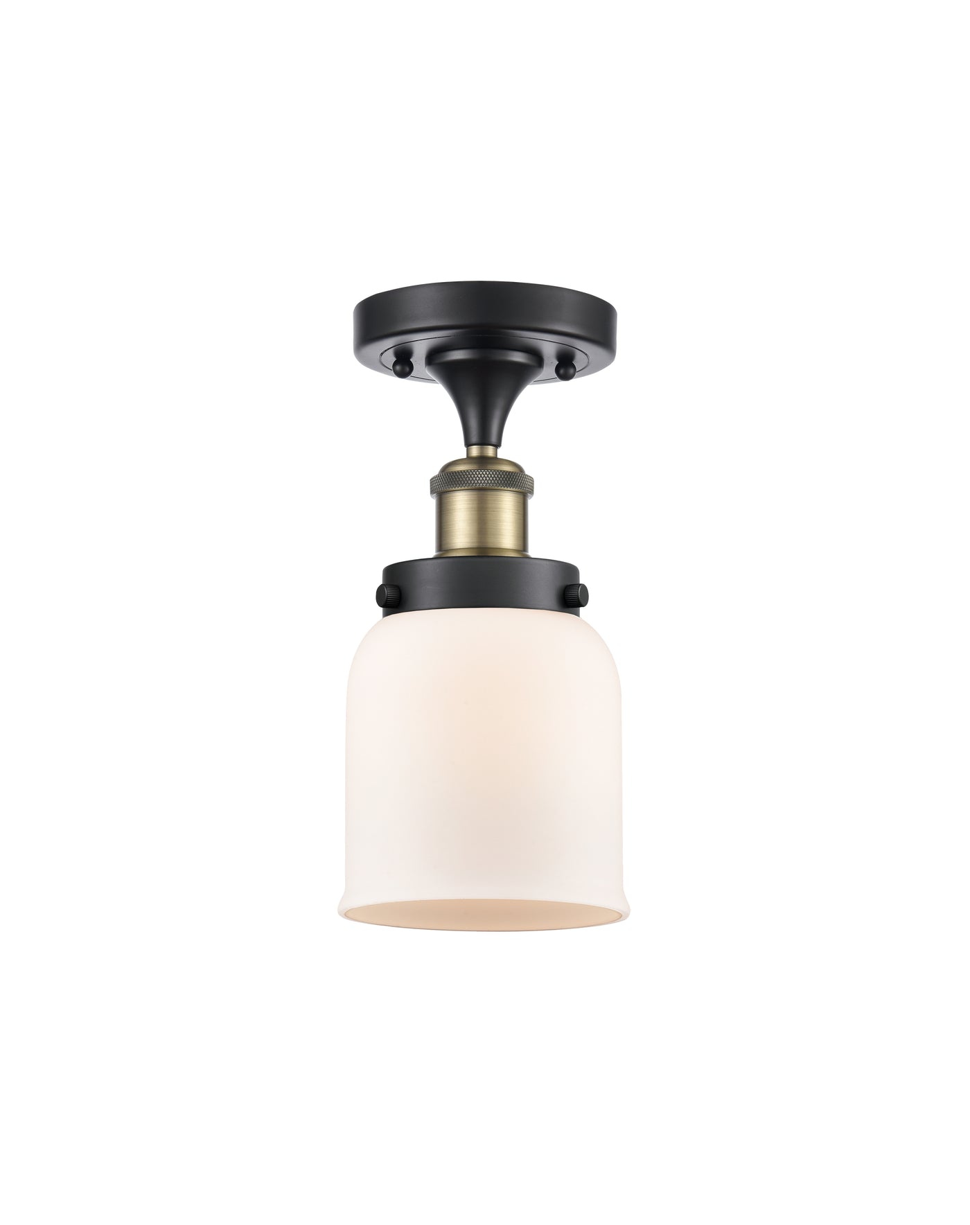 Edison Semi-Flush Mount Cast Brass Finish