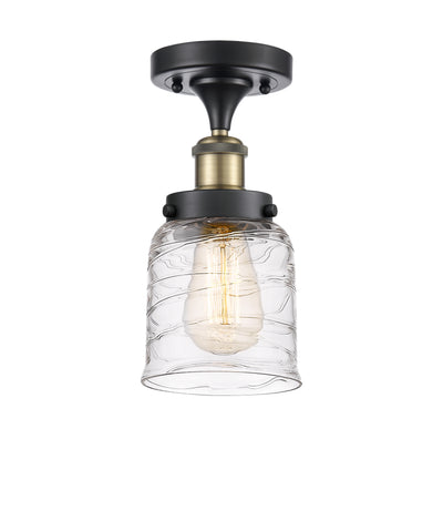 Edison Semi-Flush Mount Brushed Satin Nickel