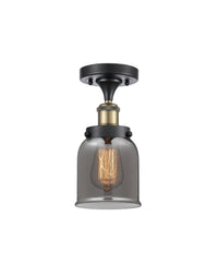 Edison Semi-Flush Mount Cast Brass Finish