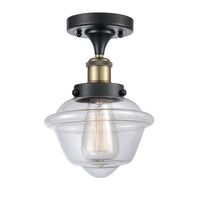Edison Semi-Flush Mount Brushed Satin Nickel