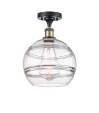 Edison Semi-Flush Mount Brushed Satin Nickel