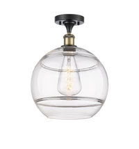 Edison Semi-Flush Mount Brushed Satin Nickel