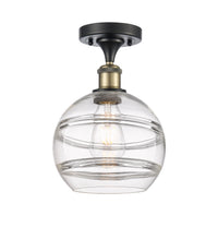 Edison Semi-Flush Mount Brushed Nickel