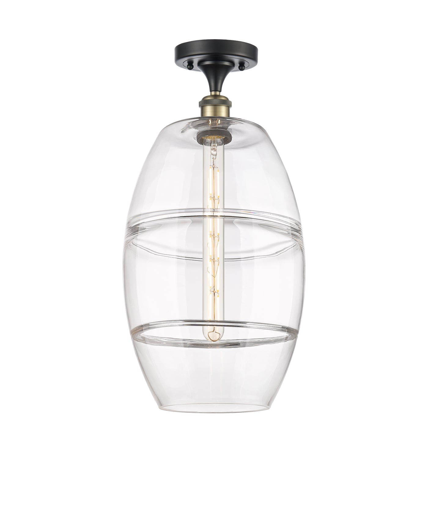 Edison Semi-Flush Mount Brushed Nickel