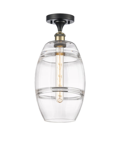 Vaz 8-Inch 1-Light Semi-Flush Mount 17-Inch High