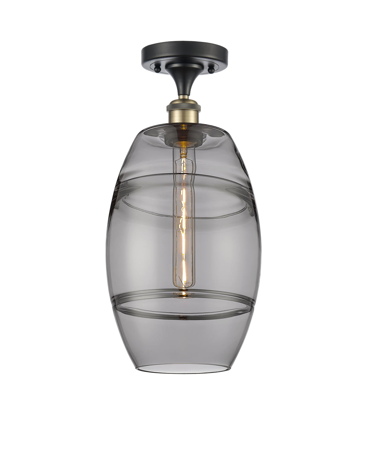 Vaz 8-Inch 1-Light Semi-Flush Mount 17-Inch High