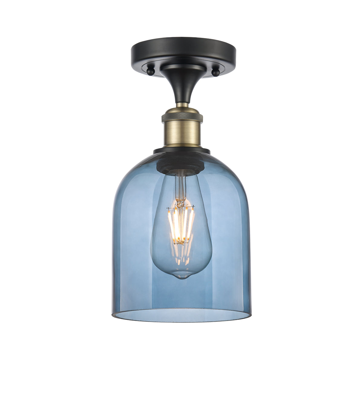 Bella 6-Inch 1-Light Semi-Flush Mount 11.5-Inch High