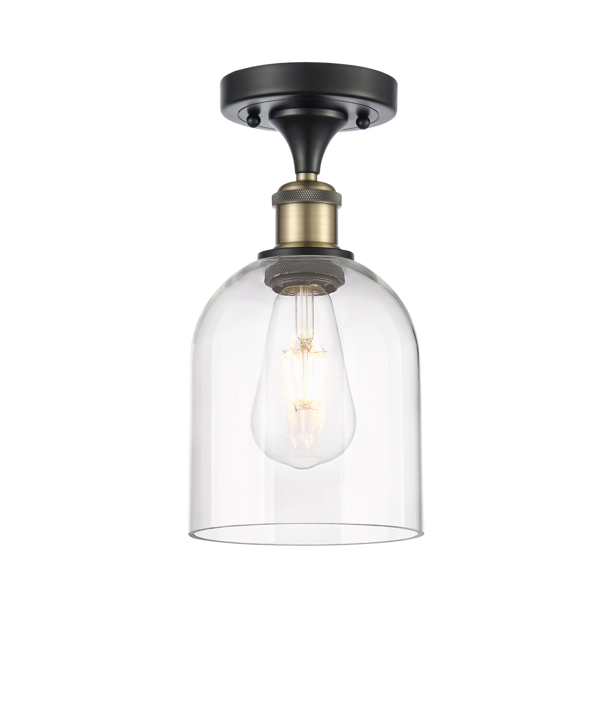 Bella 6-Inch 1-Light Semi-Flush Mount 11.5-Inch High