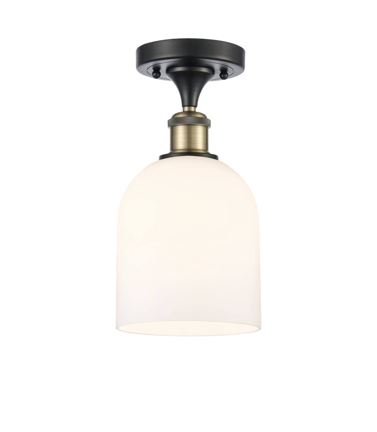 Bella 6-Inch 1-Light Semi-Flush Mount 11.5-Inch High