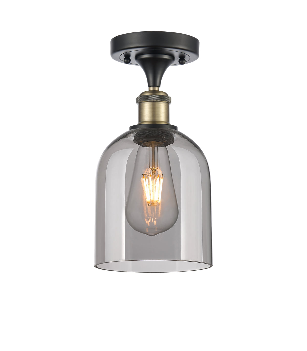 Bella 6-Inch 1-Light Semi-Flush Mount 11.5-Inch High