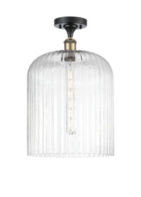 Edison Semi-Flush Mount Brushed Satin Nickel