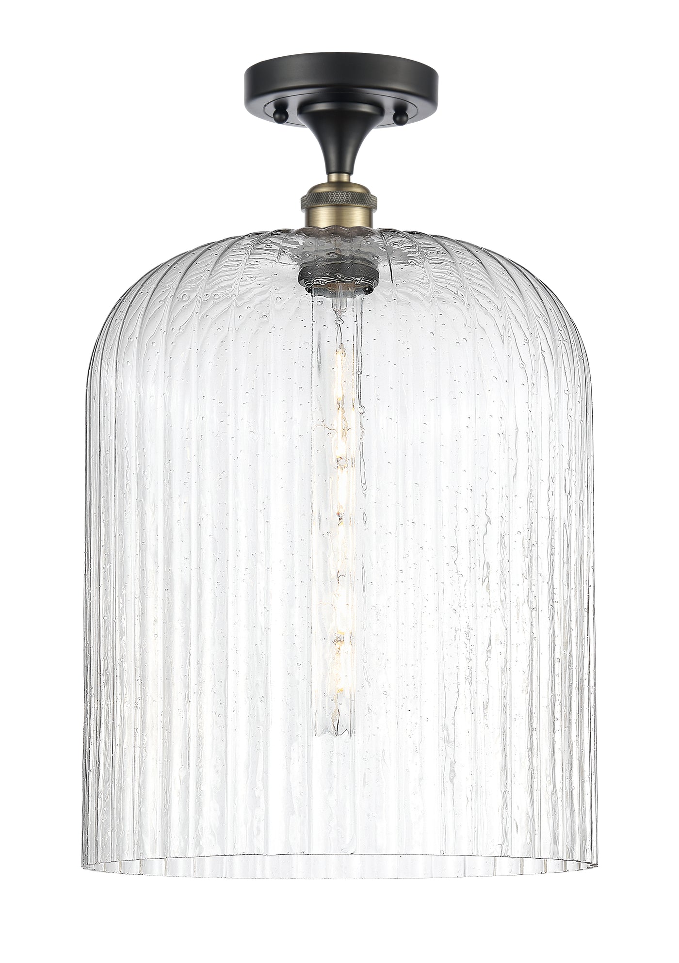 Edison Semi-Flush Mount Brushed Satin Nickel