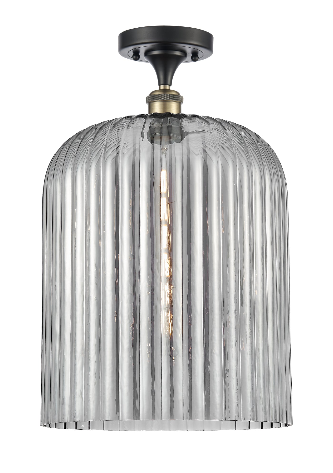 Edison Semi-Flush Mount Brushed Satin Nickel