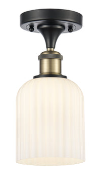 Edison Semi-Flush Mount Brushed Satin Nickel