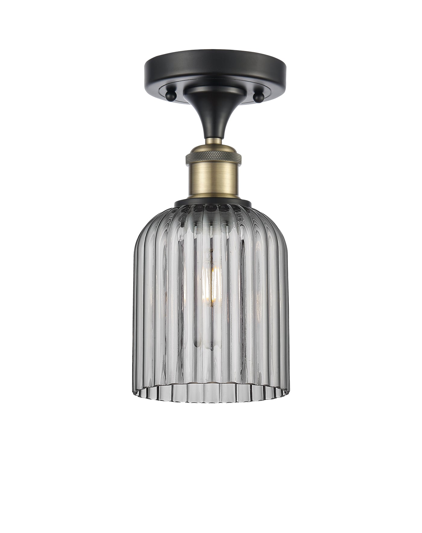 Edison Semi-Flush Mount Brushed Satin Nickel