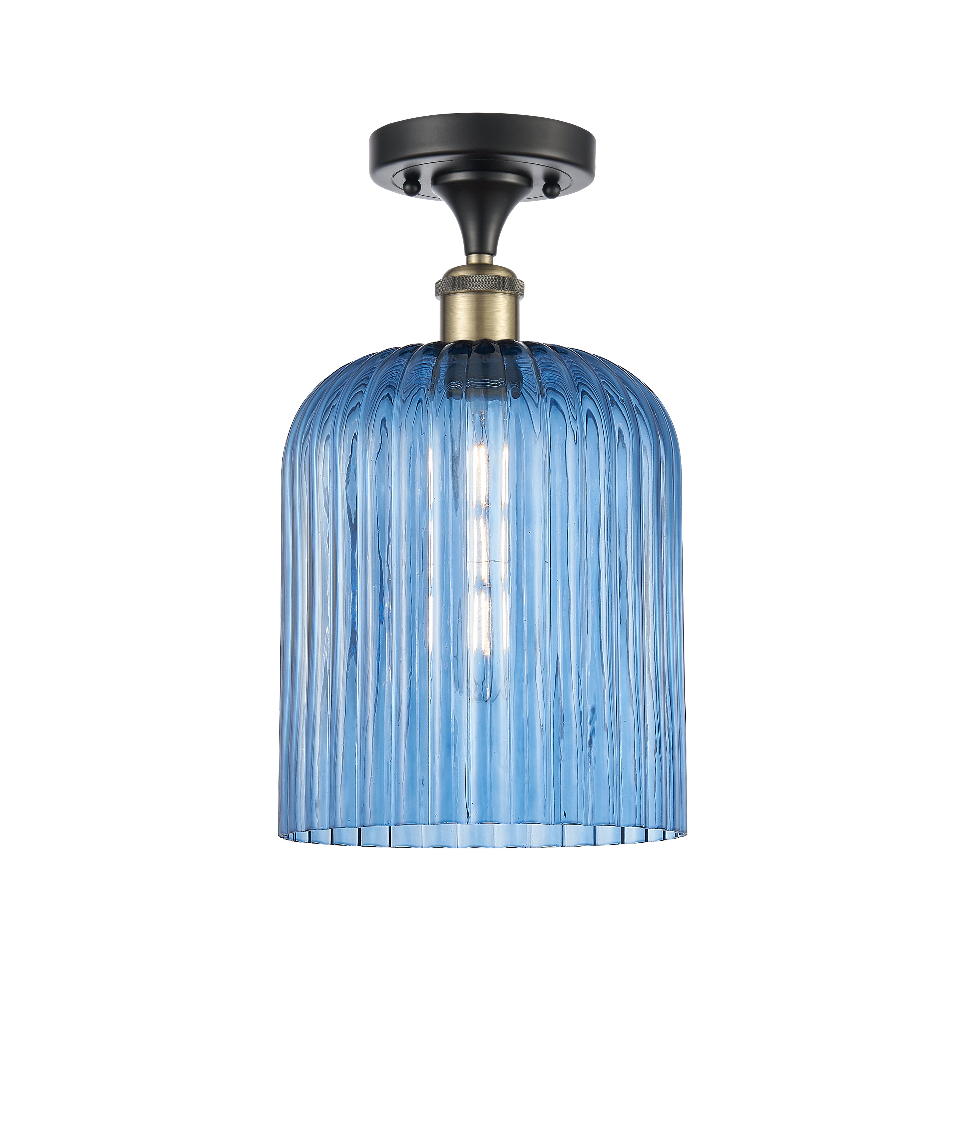 Edison Semi-Flush Mount Brushed Satin Nickel