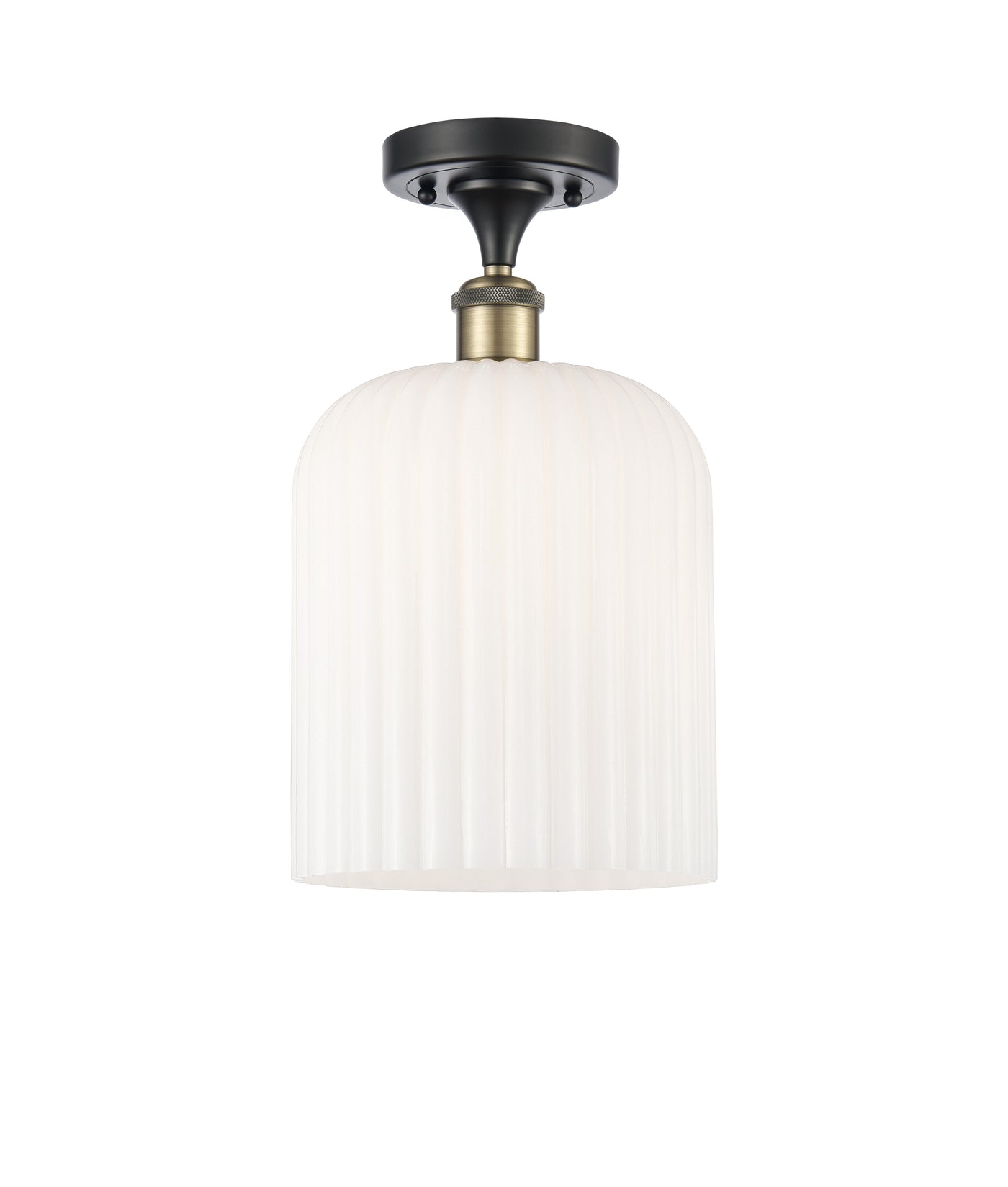 Edison Semi-Flush Mount Brushed Satin Nickel