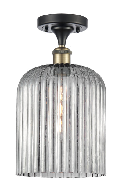 Edison Semi-Flush Mount Brushed Satin Nickel