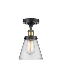 Edison Semi-Flush Mount Brushed Satin Nickel