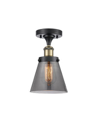 Edison Semi-Flush Mount Brushed Satin Nickel