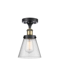 Edison Semi-Flush Mount Brushed Satin Nickel