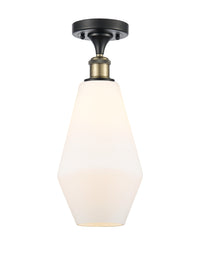 Edison Semi-Flush Mount Brushed Satin Nickel