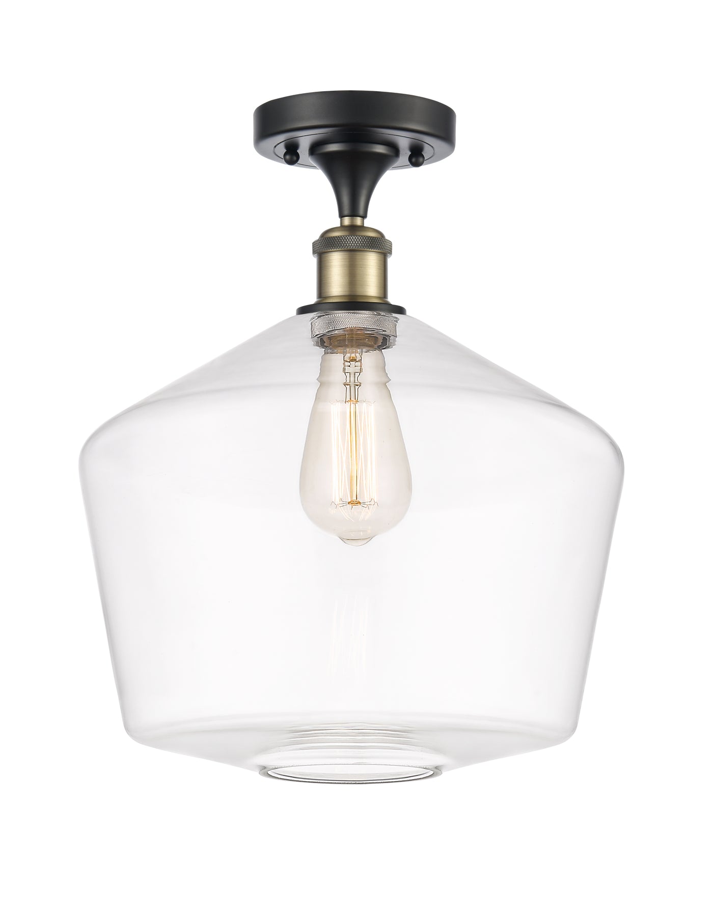 Edison Semi-Flush Mount Brushed Nickel